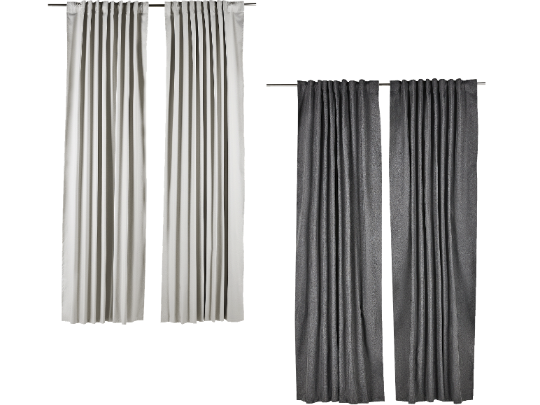 Mörkläggningsgardiner, 2-pack