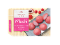 Japansk stil mochi med hallon-litchi smak och rismjöl, 6 portioner.