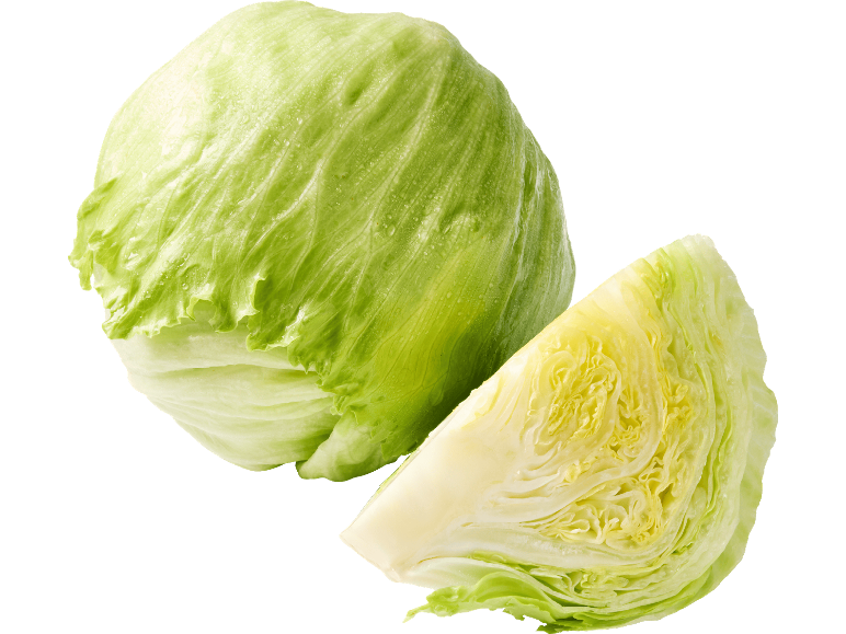 Ett helt isbergssalladshuvud och en kvart.