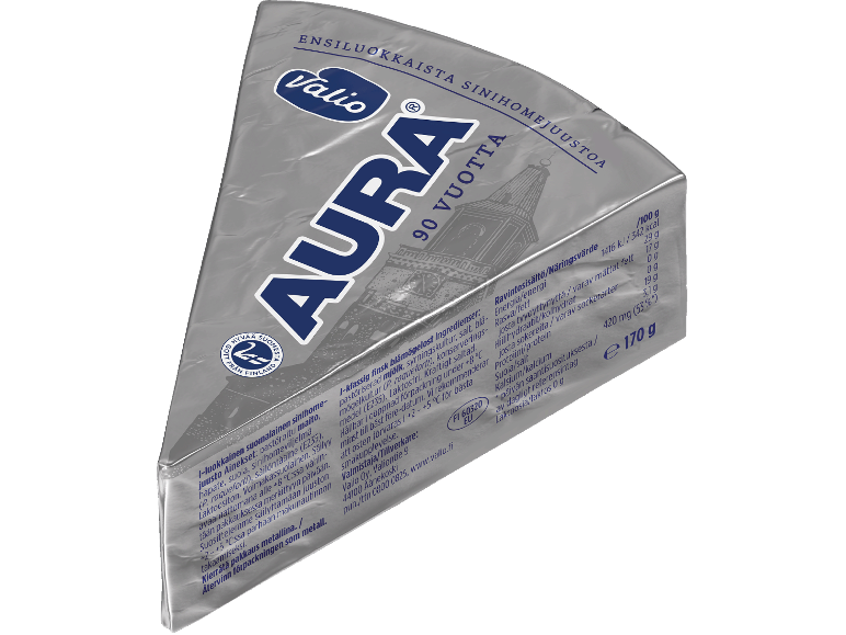 Förpackad blåmögelost med närings- och ingrediensinformation.