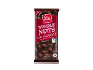 Mörk choklad med hela hasselnötter, 57% kakao, 27% hasselnötter, 100g.