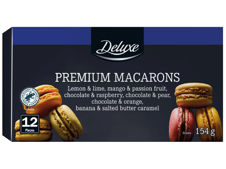 Deluxe Premium macarons, 12 styck, 154 g