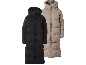 Esmara lång täckkappa i svart och beige
