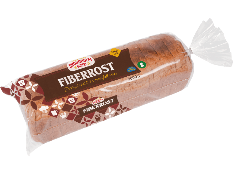 Fullkornsrostbröd i familjeförpackning, 1000g.