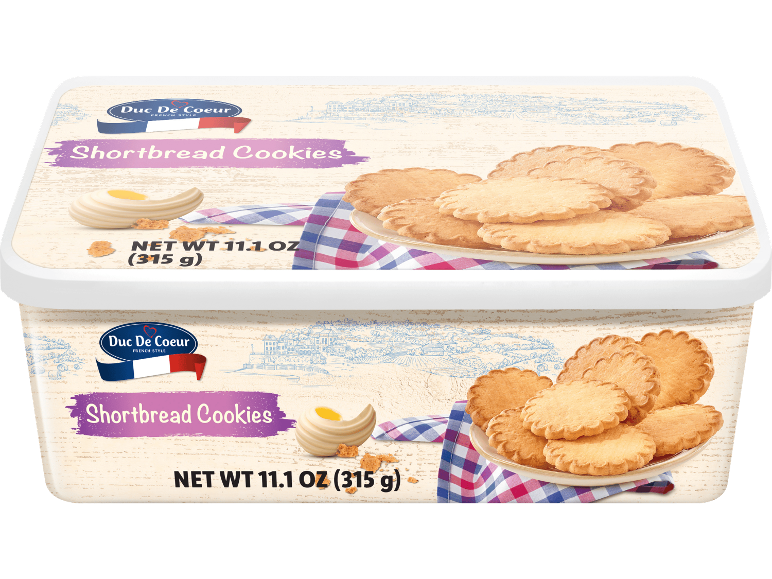Förpackning franska shortbread-kakor med nettovikt 315 g.