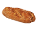 Hantverksmässigt valnötsbröd med krispig skorpa och pudrat med mjöl.