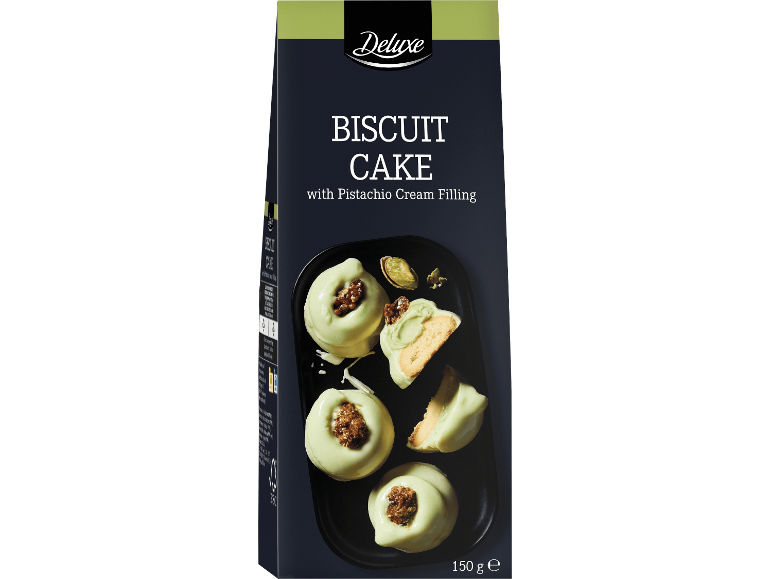 Kexbakelse med pistagekrämsfyllning, 150 g förpackning.