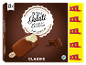 Kartong med chokladöverdragna glasspinnar, märkt 'XXL' och '8x'.