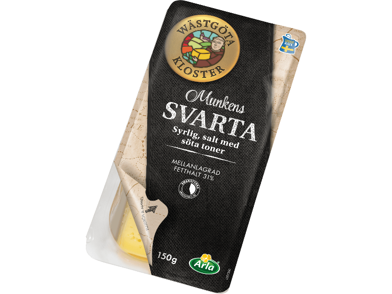 Ett 150g paket mellanlagrad svensk ost med 31% fetthalt.