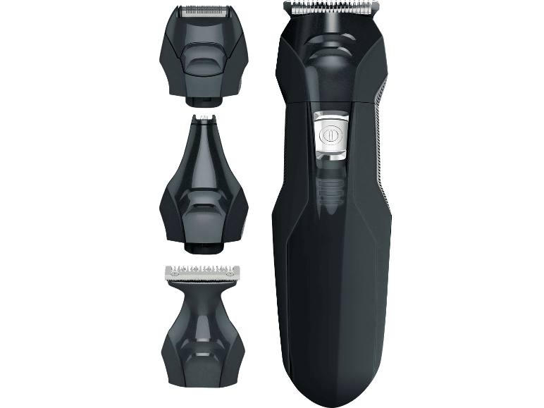Remington Edge Personal Groomer PG6 med olika trimmerhuvuden.
