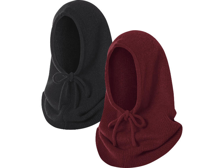 Esmara stickad balaklava för damer, 2-pack