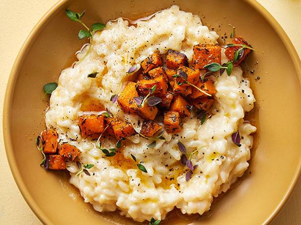 Risotto med ugnsrostad butternutpumpa