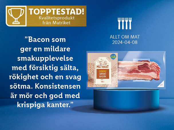 Matriket Svenskt skivat bacon