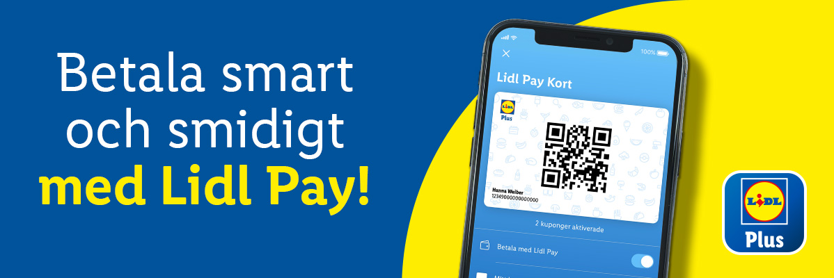 Lidl Pay: smidig mobilbetalning med Lidl Plus-kort och QR-kod.
