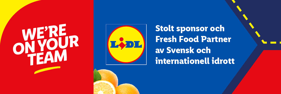 Lidl: färska produkter, sponsor av svensk och internationell idrott.