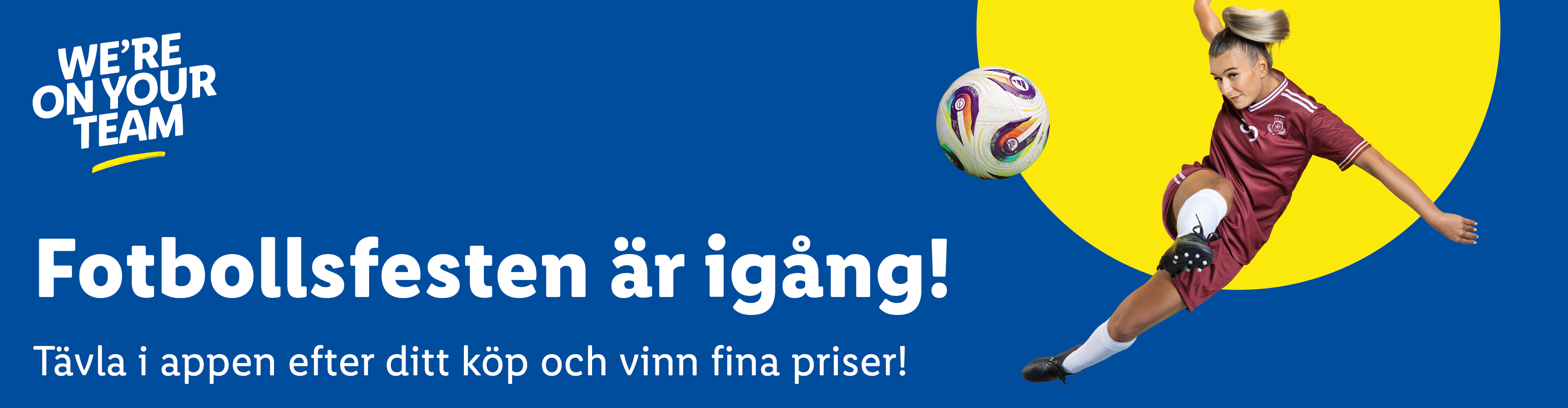 Fotbollsfest med tävling i appen efter köp – vinn fina priser!