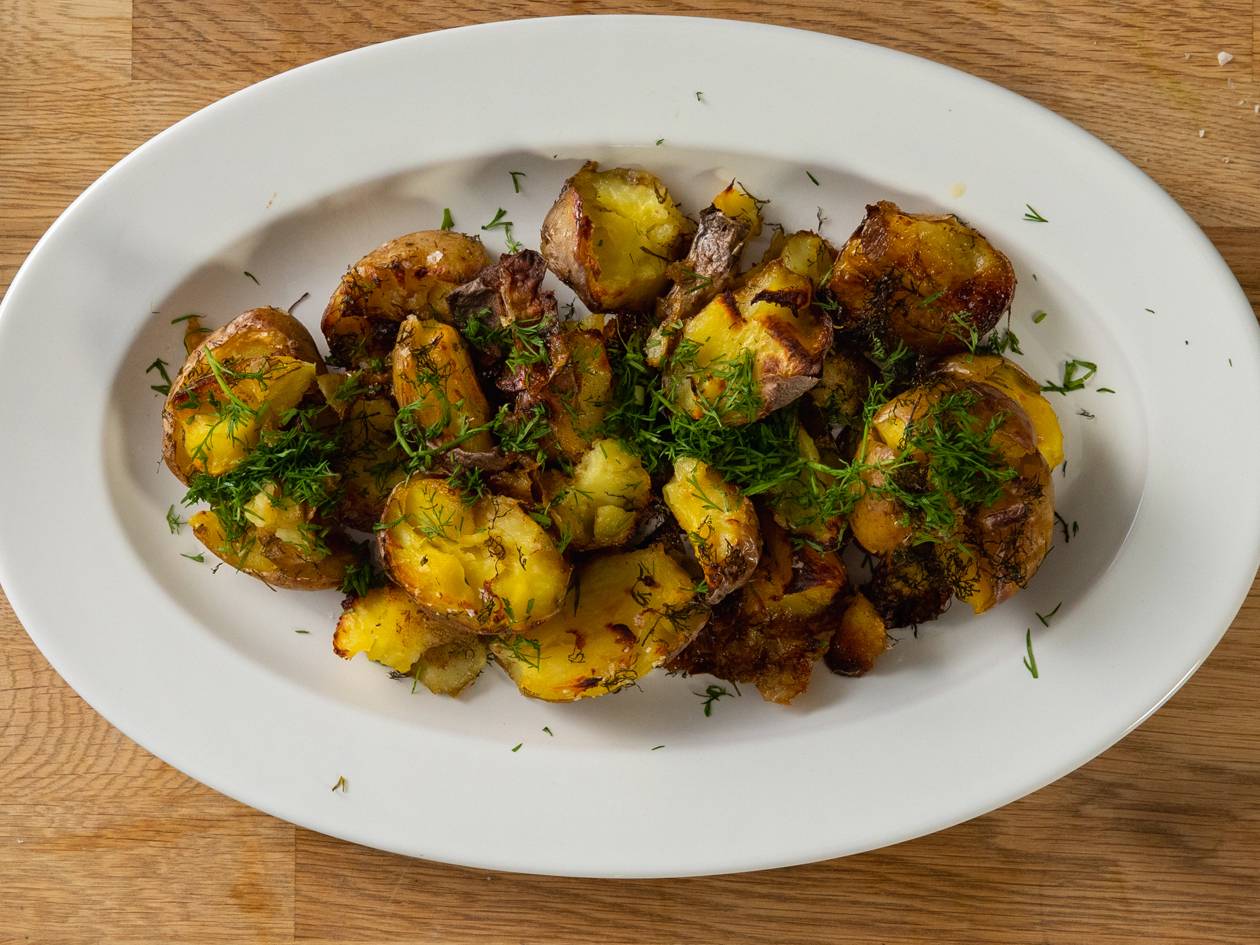 Smashad potatis med dill & citron